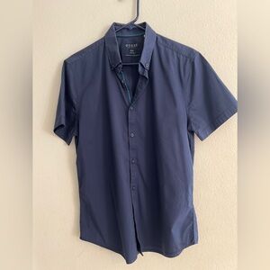 GUESS Men's Deep Blue Casual Shirt